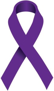 The purple ribbon represent International Women's day
